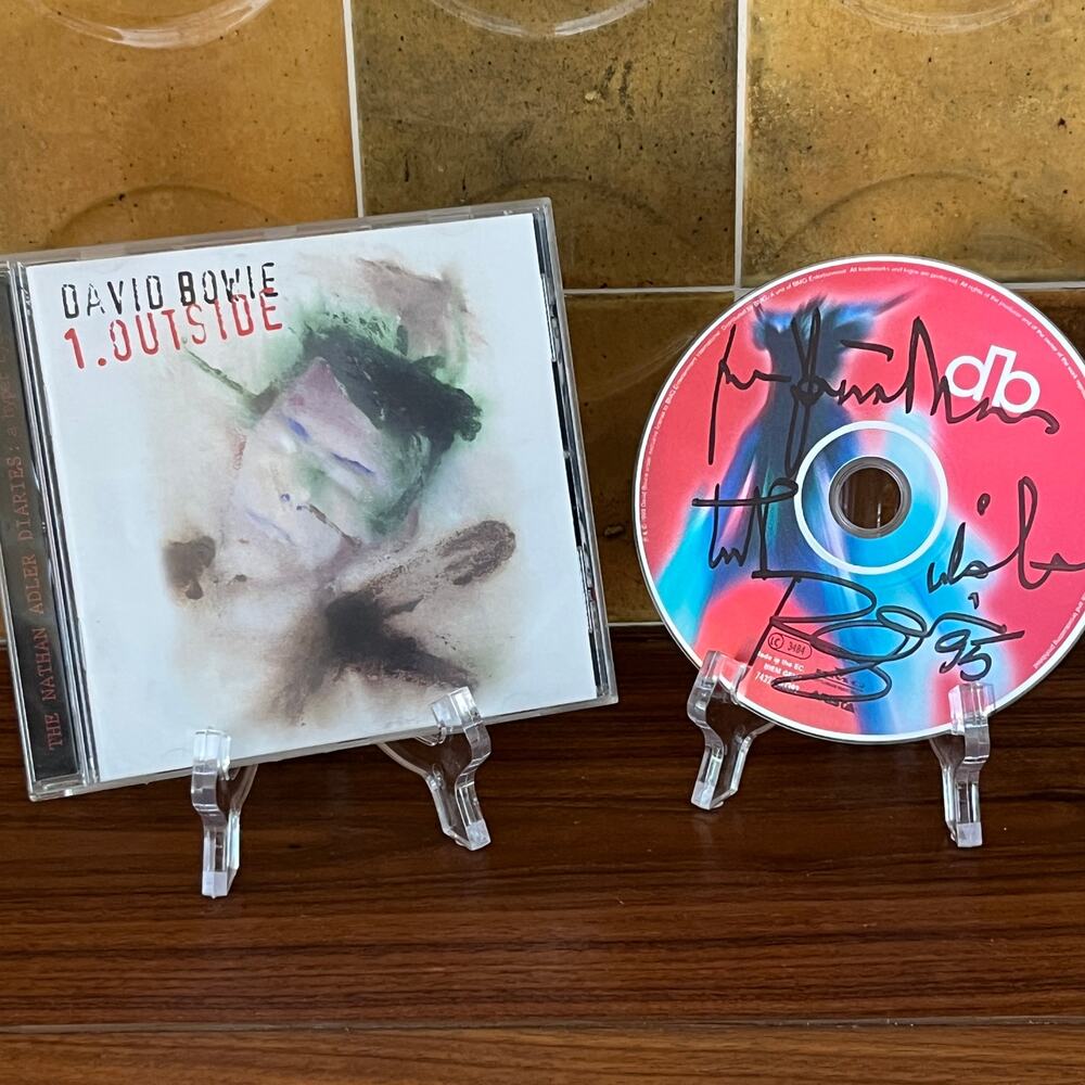 David Bowie 1. Outside CD Signed On Actual CD with Letter Of Authentication